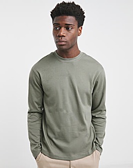 Relaxed Fit Interlock T-Shirt- Khaki